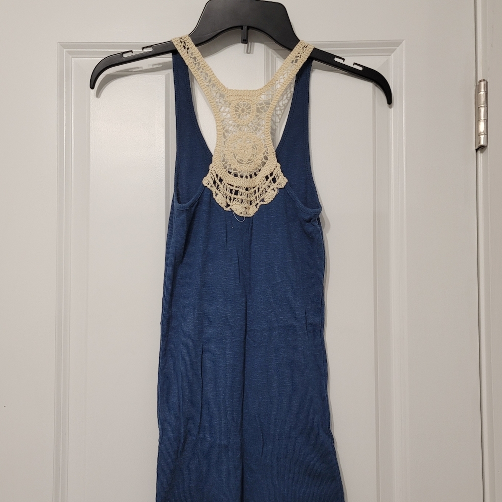 Mudd Ribbed Crochet Racerback Tank - Picture 2 of 3